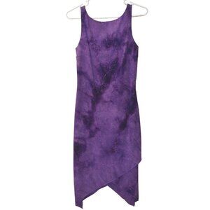 I.N. San Francisco Purple Tulip Dress Medium Glitter Floral Homecoming Prom